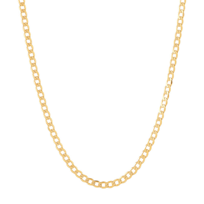 Velvet Curb Chain in 14K Yellow Gold 1.45MM, 18&rdquo;