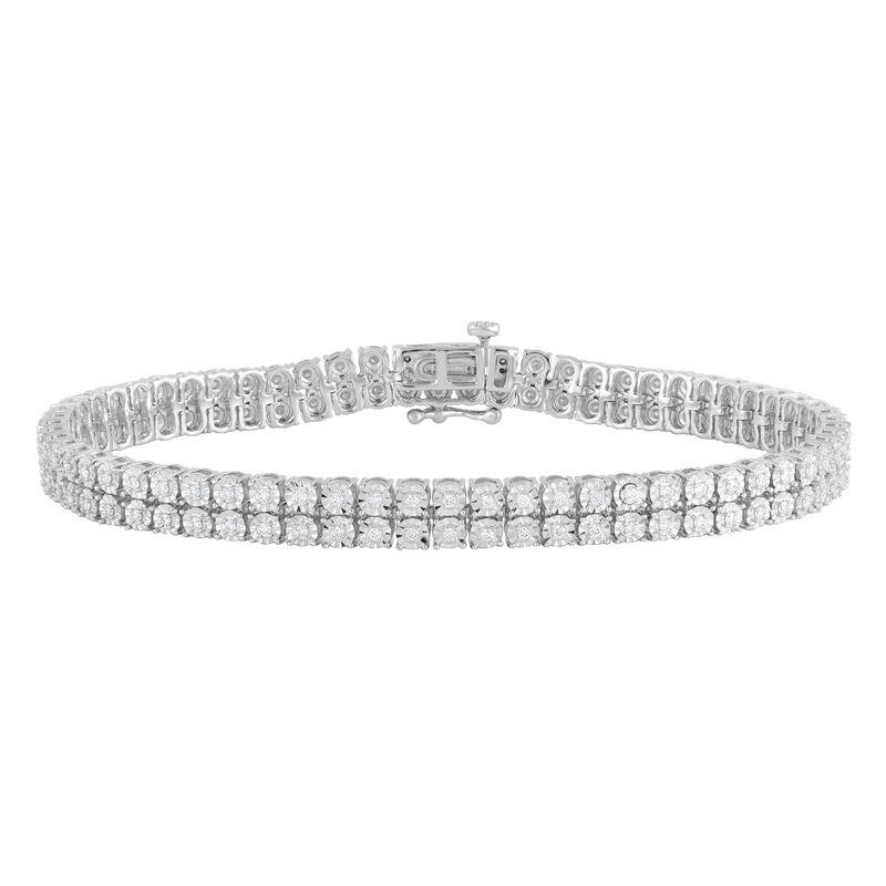 Men's 1 Ct. T.W. Diamond Double Row Bracelet