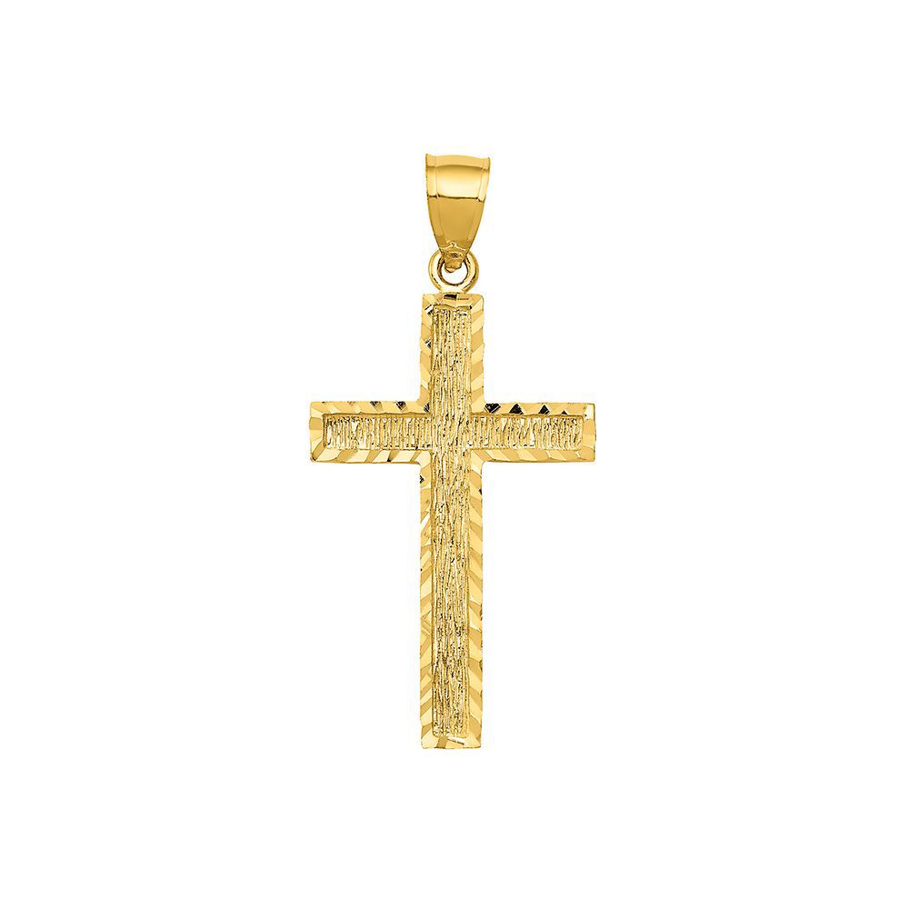 1/4 ct. tw. Diamond Cross Pendant in 10K Yellow Gold | Helzberg Diamonds