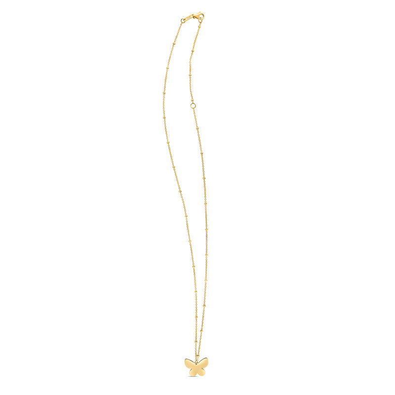 Butterfly Necklace in 14K Yellow Gold