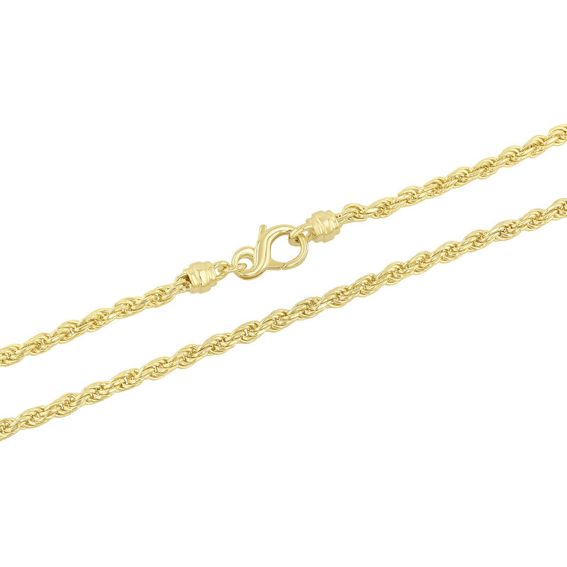 Men&#39;s Rope Chain in Vermeil, 3.5MM, 20&quot;