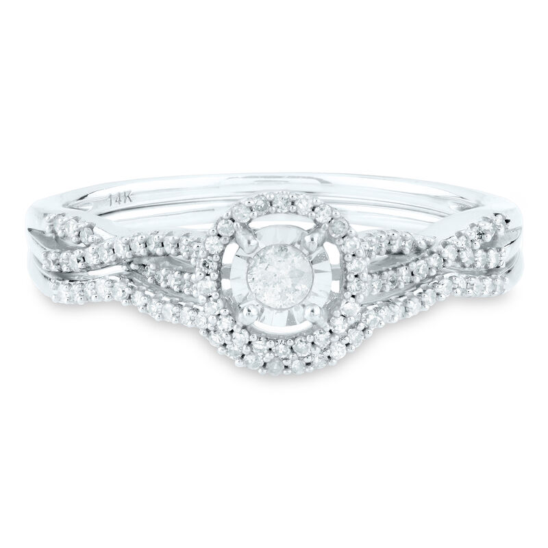 Diamond Engagement Ring Set in 14K White Gold &#40;1/4 ct. tw.&#41;