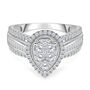 Diamond Composite Pear-Shaped Engagement Ring in 10K White Gold &#40;1 ct. tw.&#41;