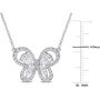 Moissanite Butterfly Necklace in Sterling Silver &#40;1 3/4 ct. dew&#41;