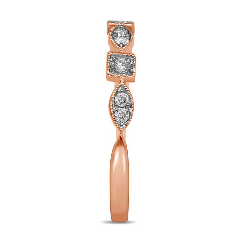 1/7 ct. tw. Diamond Stack Ring in 10K Rose Gold