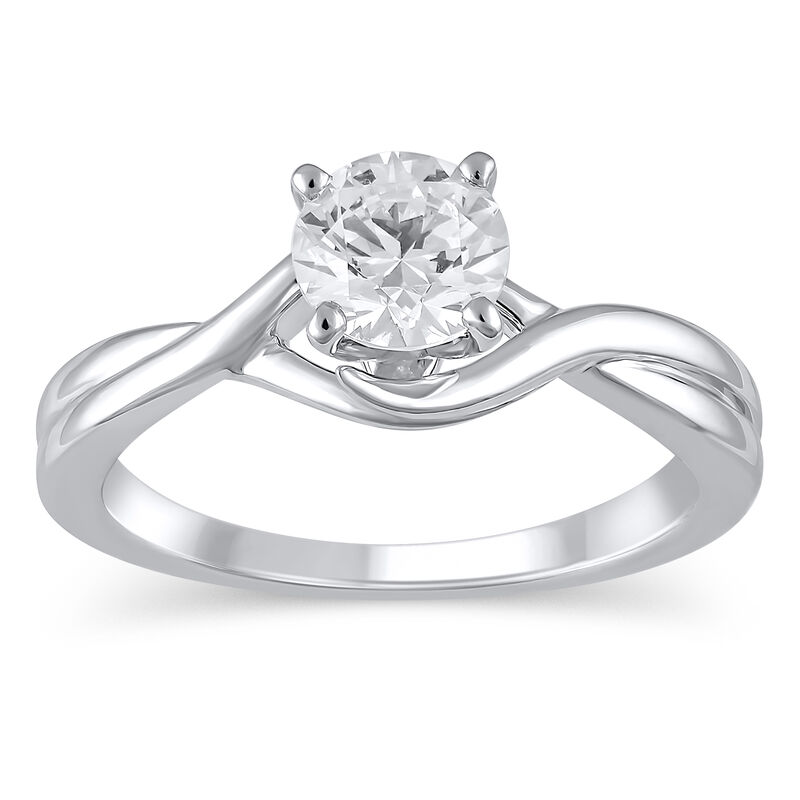 Bypass Twist Shank Semi-Mount Engagement Ring in 14K Gold &#40;Setting Only&#41;
