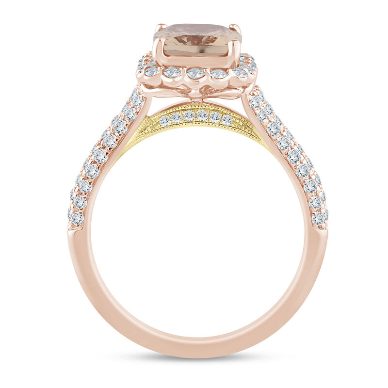 Juliet Morganite and Diamond Engagement Ring in 14K Rose Gold &#40;5/8 ct. tw.&#41;