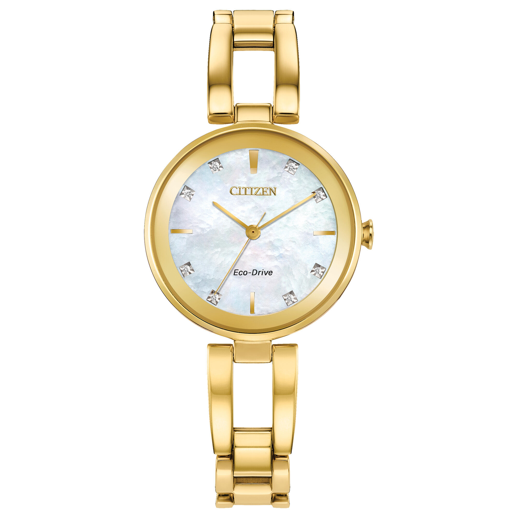 New Citizen Elegance White Dial SS Women's Watch EU0230-50A | Fast & Free  US Shipping | Watch Warehouse