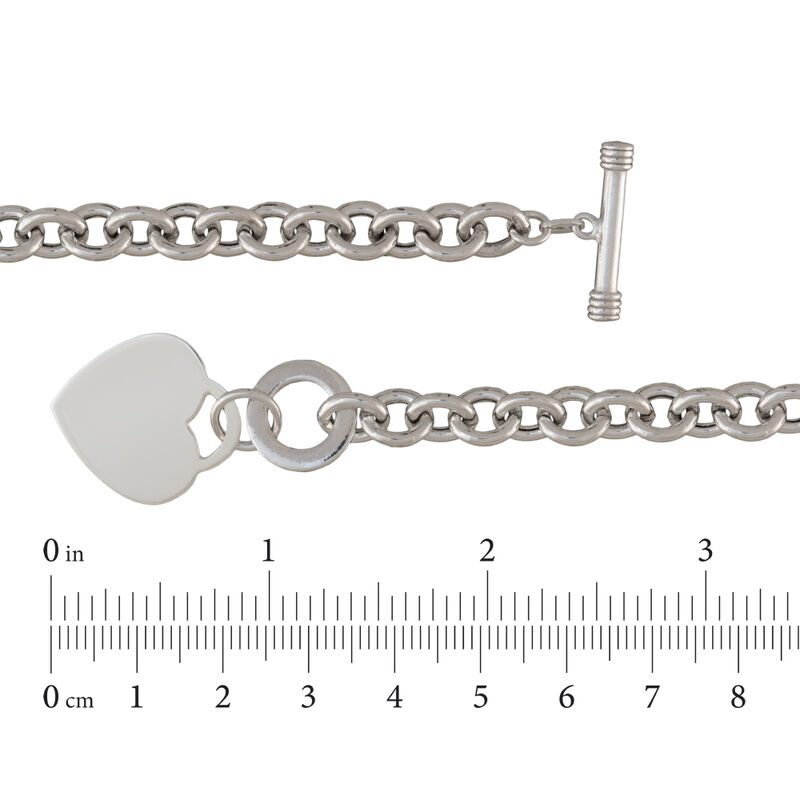 Single Rolo Toggle Sterling Silver Charm Bracelet - Various Sizes ::  Timeless Charms 