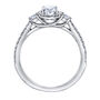 Oval-Shaped Diamond Halo Engagement Ring in 14K White Gold &#40;7/8 ct. tw.&#41;