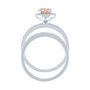 Oval Morganite Ring Set with Pav&eacute; Diamonds in 10K White Gold &#40;1/5 ct. tw.&#41;