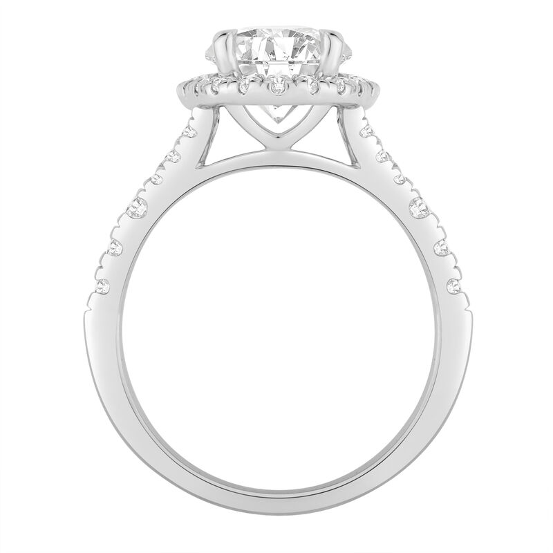 Oval Halo Lab Grown Diamond Engagement Ring in 14K White Gold &#40;3 3/4 ct. tw.&#41;