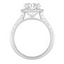 Oval Halo Lab Grown Diamond Engagement Ring in 14K White Gold &#40;3 3/4 ct. tw.&#41;