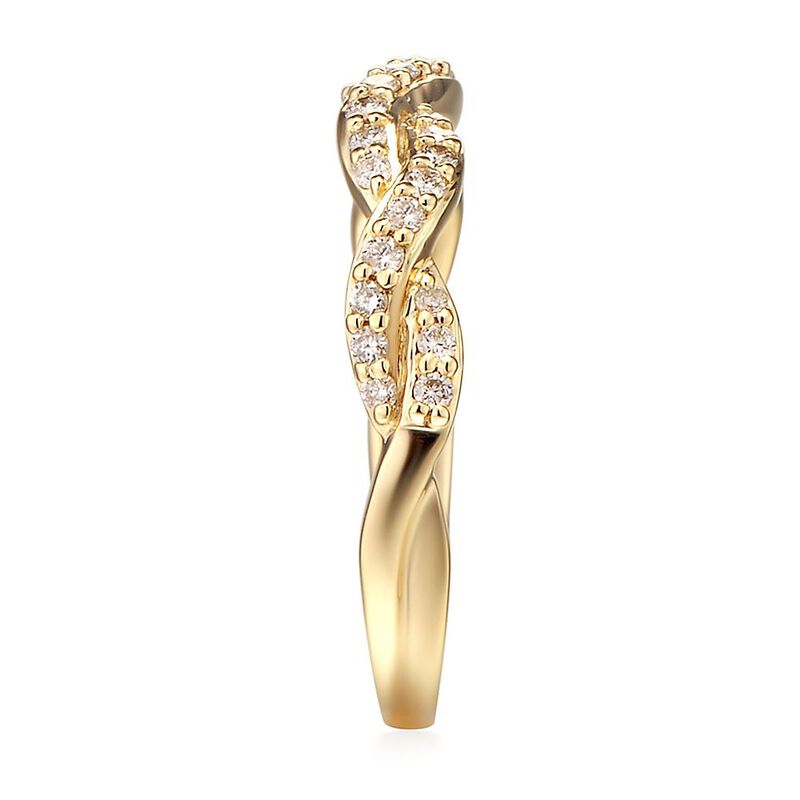 1/3 ct. tw. Diamond Twist Band in 10K Yellow Gold