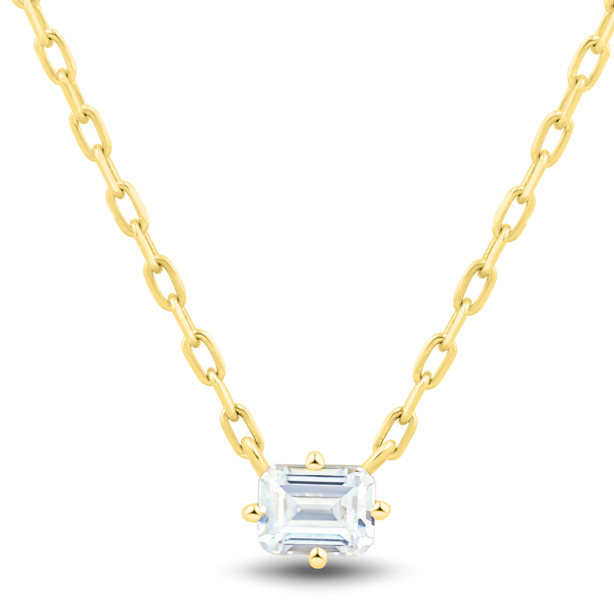 Emerald Cut Diamond Necklace – Dominique's Jewelry