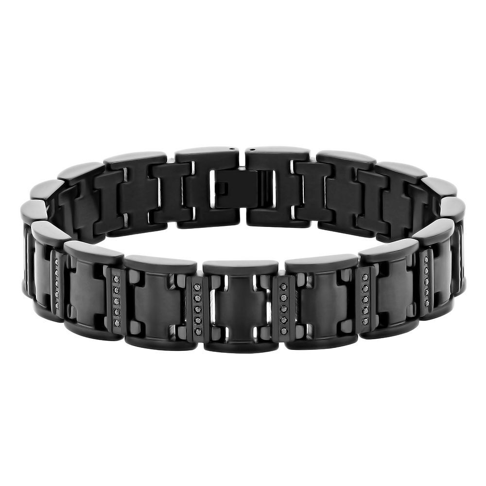 Large Black Chain Link Bracelet | Stainless Steel Bracelets |  PlayHardLookDope