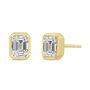 Lab Grown Diamond Emerald-Cut Bezel Earrings in 14K Yellow Gold &#40;1/2 ct. tw.&#41;