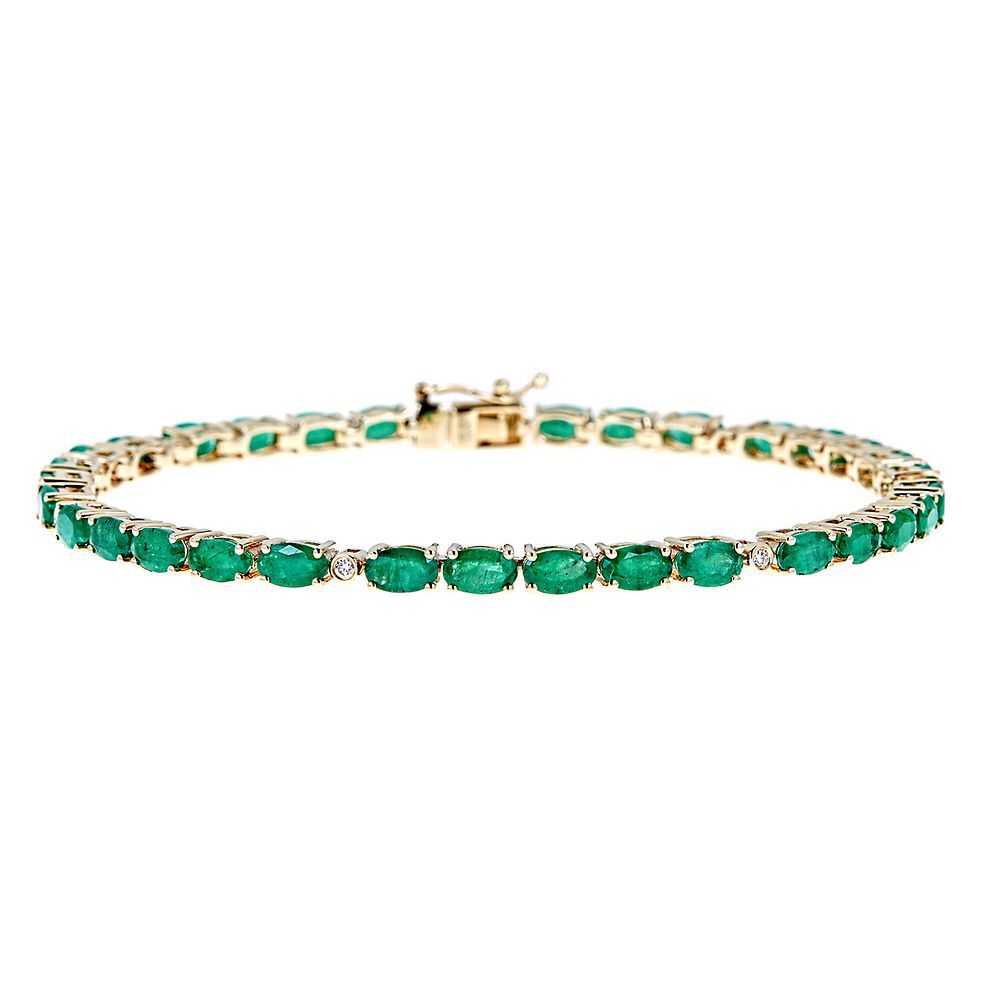 14K Yellow Gold Emerald Clover Bracelet – Maurice's Jewelers