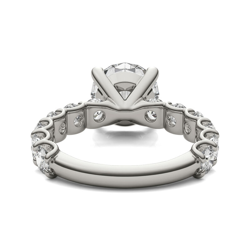 Lab created moissanite Engagement Ring in 14K White Gold