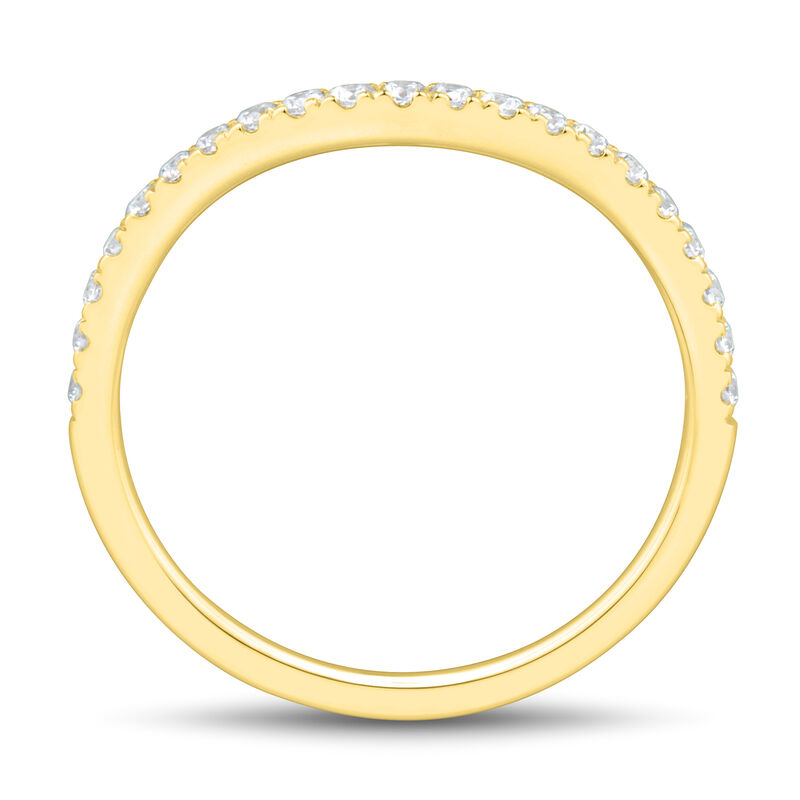 Lab Grown Diamond Contour Band in 14K Yellow Gold &#40;1/5 ct. tw.&#41;