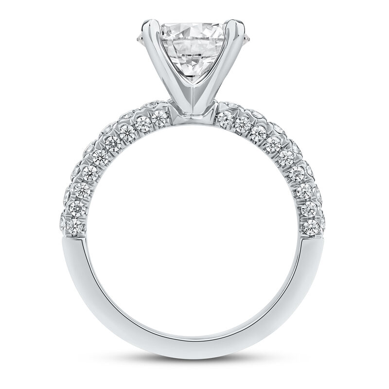 3/4 ct. tw. Round Lab Grown Diamond Semi-Mount Engagement Ring in 14k White Gold &#40;Setting Only&#41;