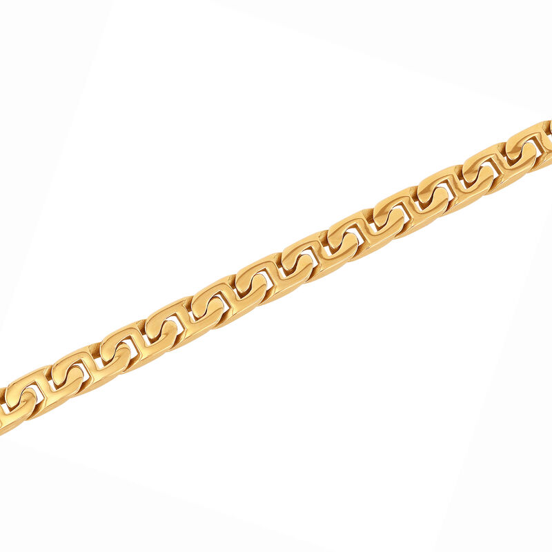 Flat Mariner Link Bracelet in Yellow Ion-Plated Stainless Steel, 6.5mm, 8.5&quot;