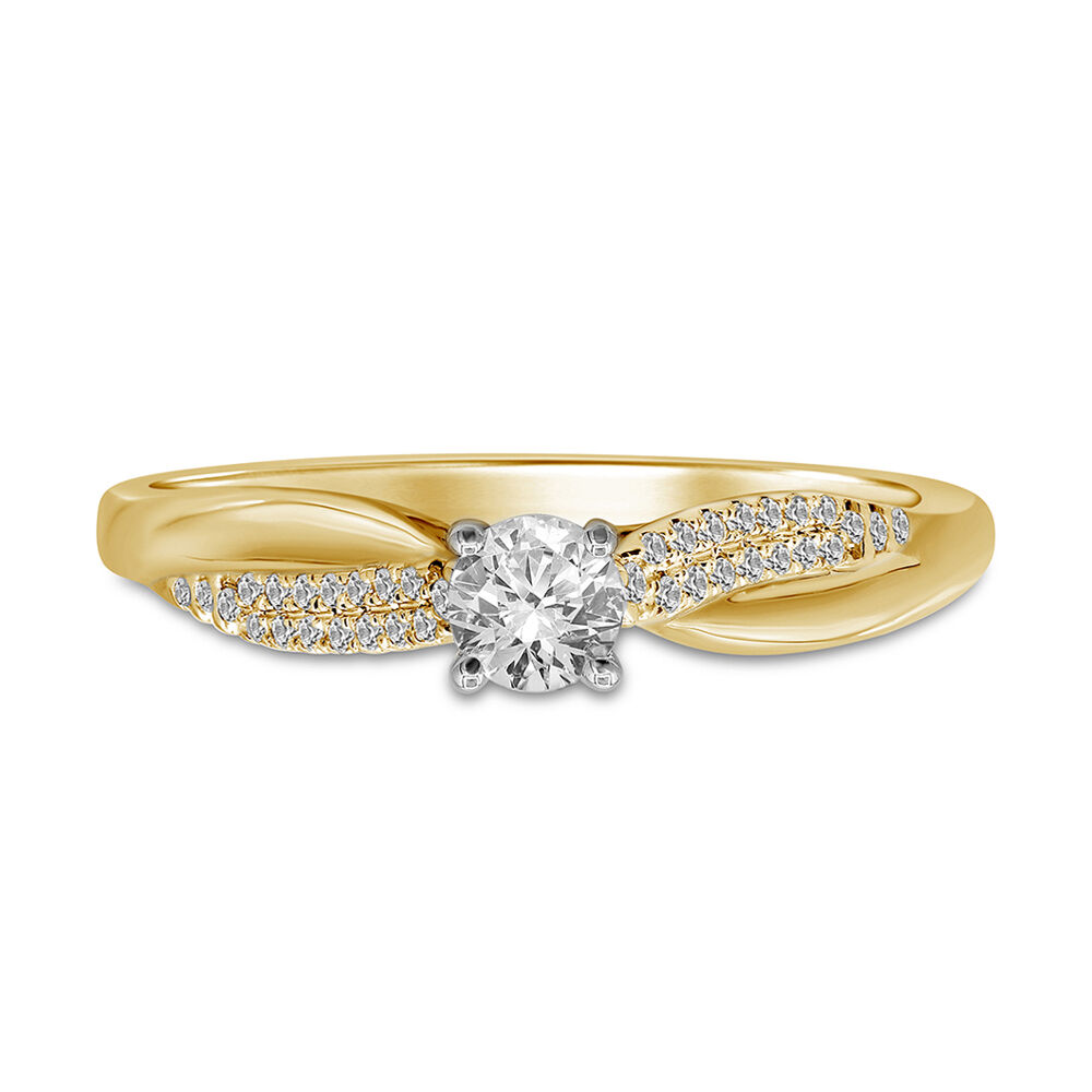 1/3 ct. tw. Diamond Engagement Ring in 10K Yellow Gold | Helzberg