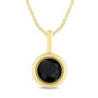 Black Diamond Bezel Pendant in 10K Yellow Gold &#40;1 ct.&#41;