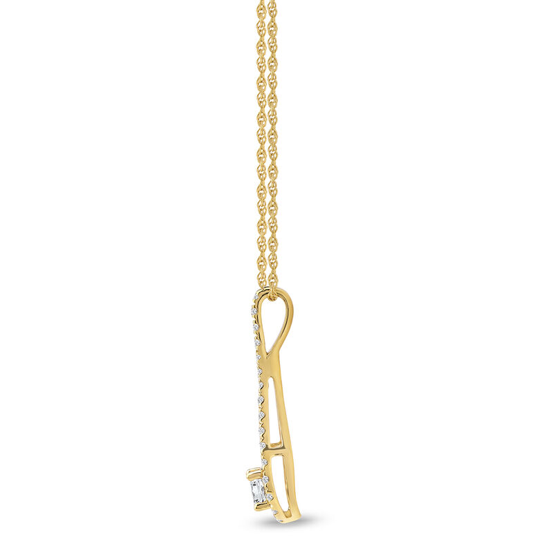 Lab Grown Diamond Drop Pendant in 14K Yellow Gold &#40;3/8 ct. tw.&#41;