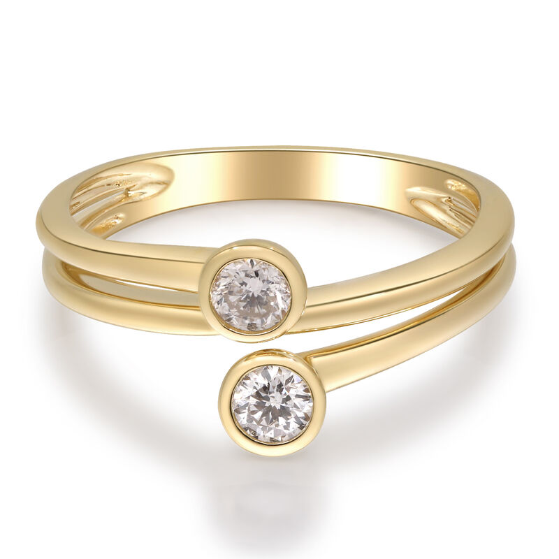 Diamond Bezel Wrap Ring in 10K Yellow Gold &#40;1/3 ct. tw.&#41;