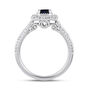 Cinderella Blue Sapphire Ring in 14K White Gold &#40;1/3 ct. tw.&#41;