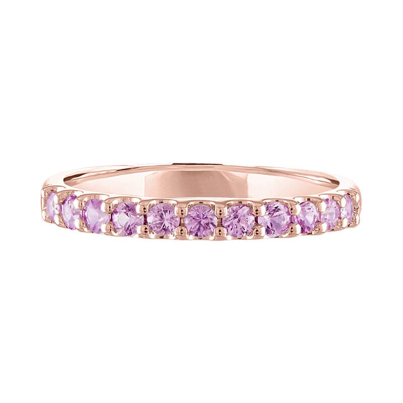 Pink Sapphire Band in 10K Rose Gold | Helzberg Diamonds