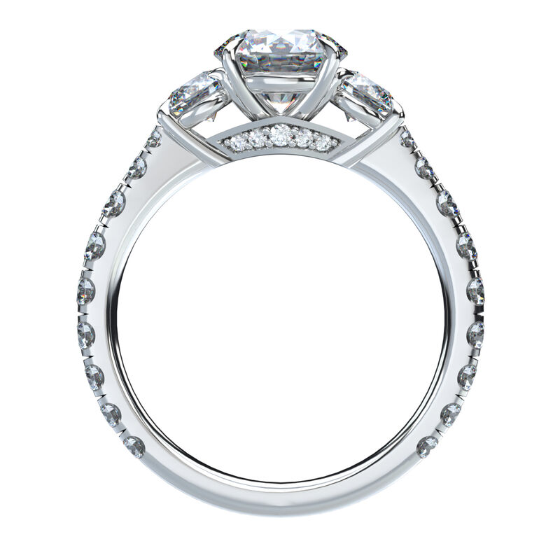 Lab Grown Diamond Three-Stone Engagement Ring in 14K White Gold &#40;2 3/8 ct. tw.&#41;