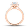 Lab Grown Diamond Princess-Cut Halo Engagement Ring in 14K Rose Gold &#40;1 1/2 ct. tw.&#41;