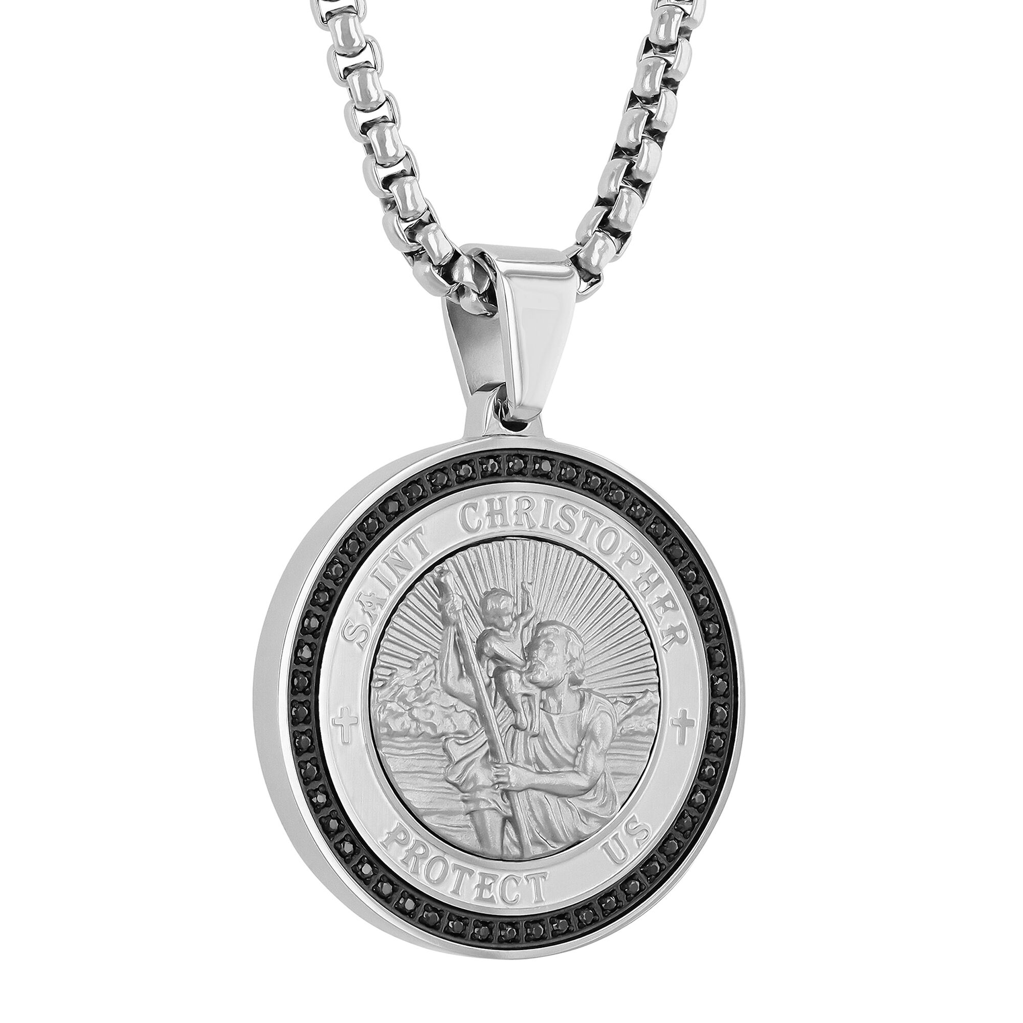St Christopher Pendants, Best Mens Silver Saint Christopher Necklace -  Proclamation