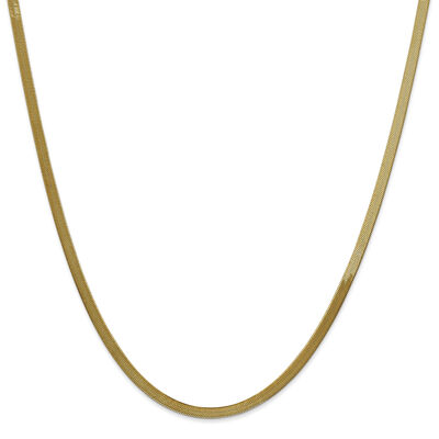 Herringbone Chain in 14K Yellow Gold, 3MM, 20”