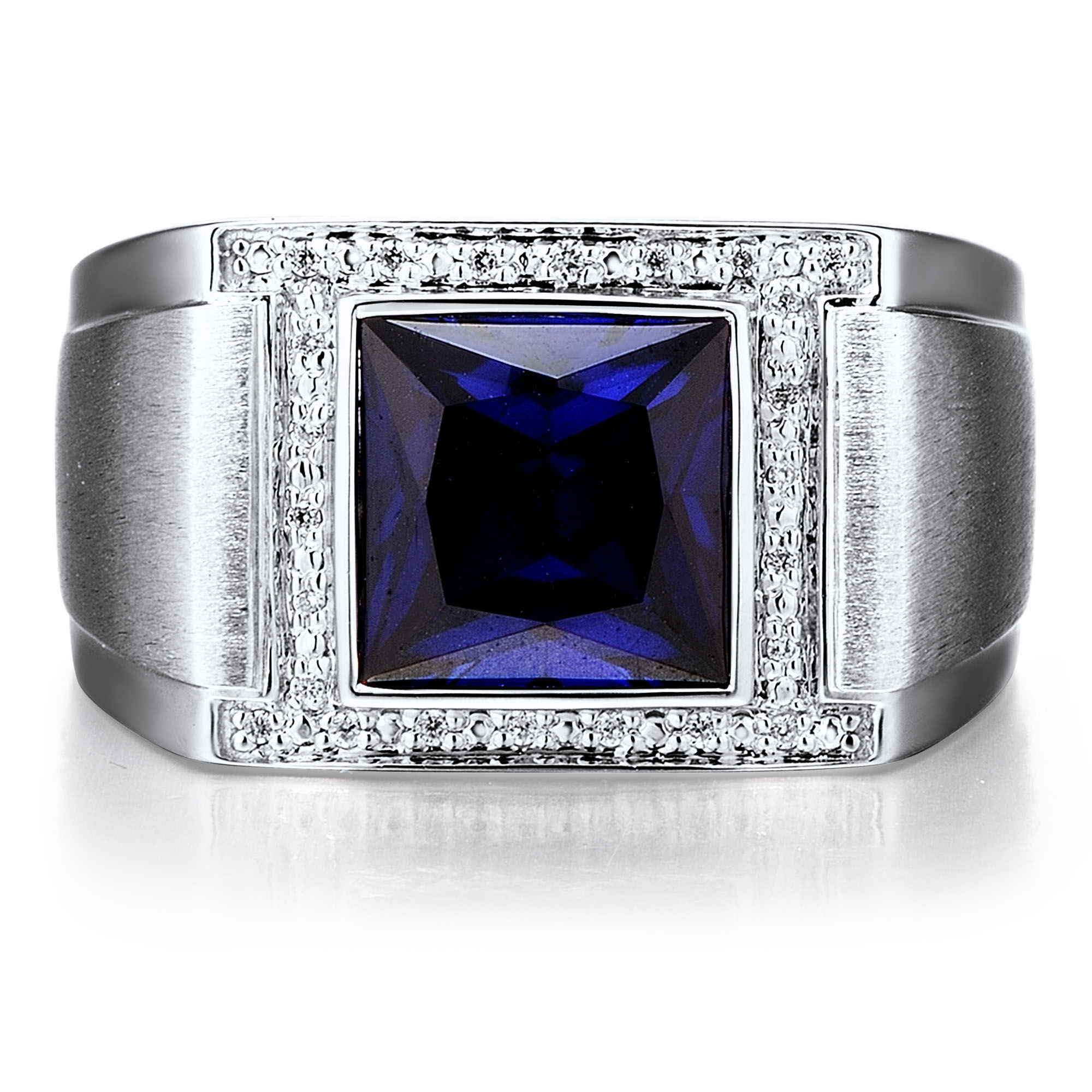 Ring for women with stones, sapphire-blue & white – THOMAS SABO