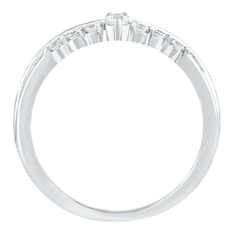 Diamond Chevron Contour Band in 10K White Gold &#40;1/5 ct. tw.&#41;