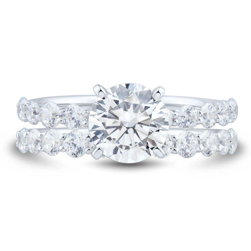 1 1/2 ct. tw. Round Lab Grown Diamond Semi-Mount Engagement Ring Set in Platinum &#40;Setting Only&#41;
