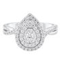 Pear-Shaped Diamond Engagement Ring in 10K White Gold &#40;1/2 ct. tw.&#41;