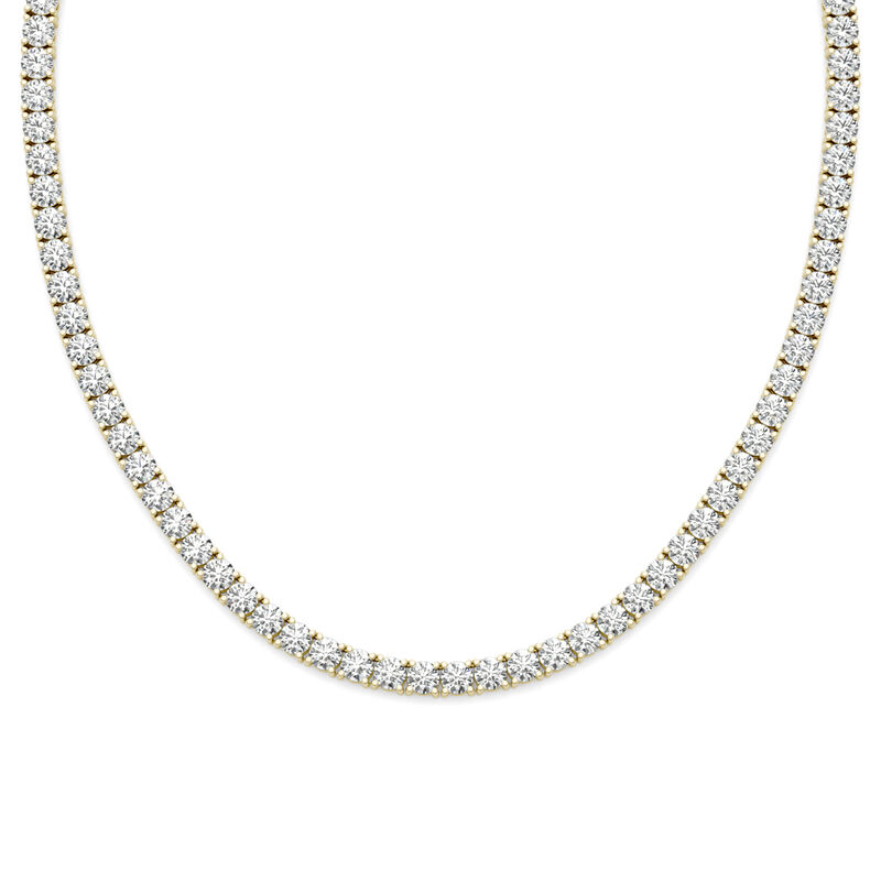 Forever One® Lab-Created Moissanite Tennis Necklace in 14K White Gold