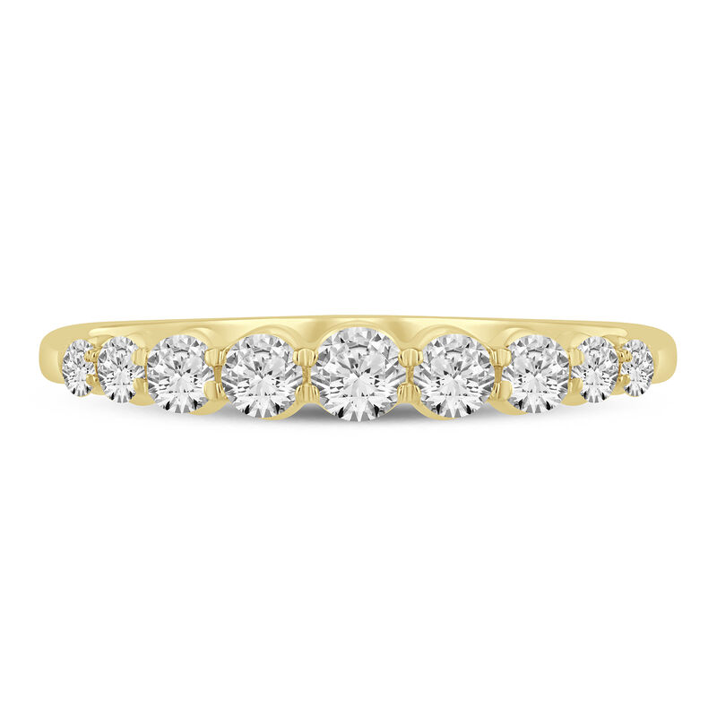 Lab Grown Diamond Shared-Prong Band in 14K Gold