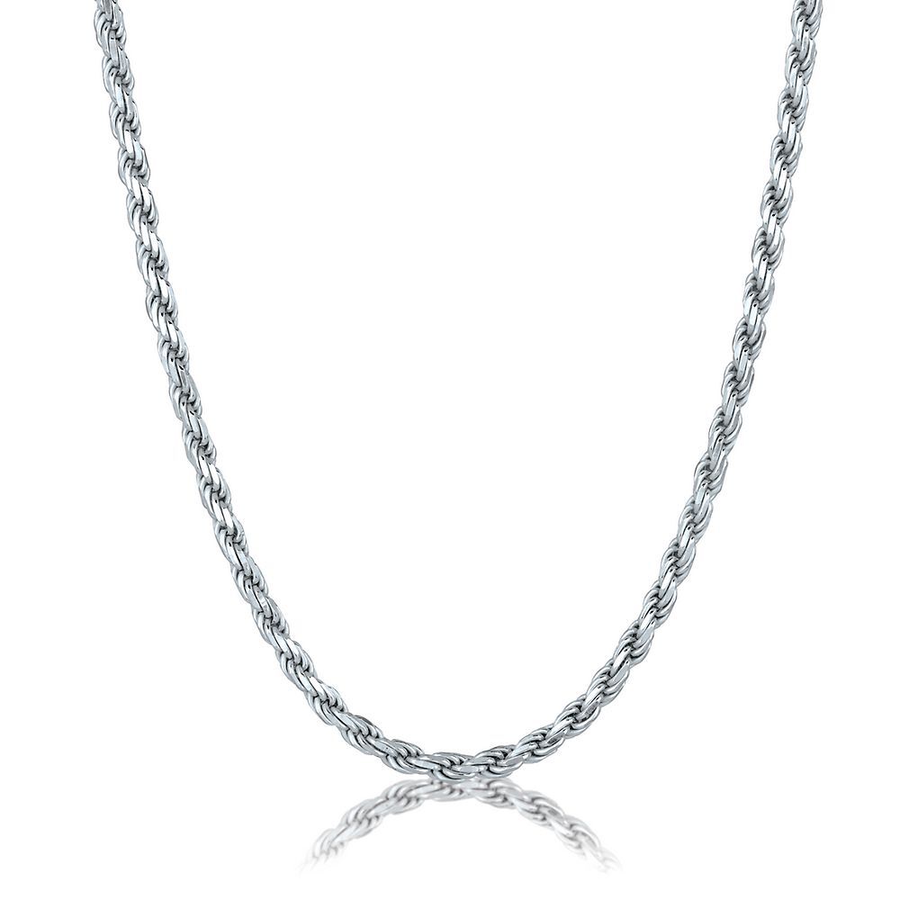 14K Yellow Gold Diamond Cut Rope Chain Necklace for Men and Women â€“  Measures 2mm Thickness x 20 Inches Length - Walmart.com