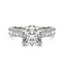 Lab created moissanite Engagement Ring in 14K White Gold