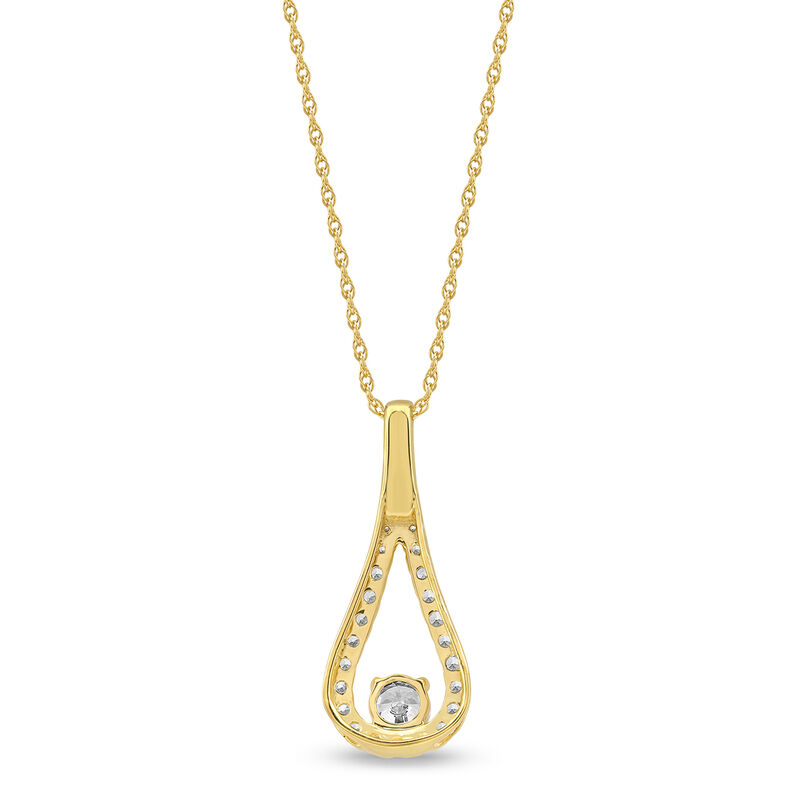 Lab Grown Diamond Drop Pendant in 14K Yellow Gold &#40;3/8 ct. tw.&#41;