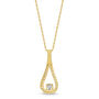 Lab Grown Diamond Drop Pendant in 14K Yellow Gold &#40;3/8 ct. tw.&#41;