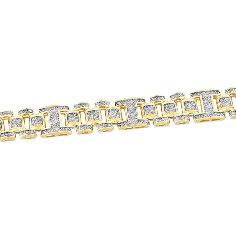 Men&rsquo;s Diamond Bracelet in 10K Yellow Gold &#40;1 1/2 ct. tw.&#41;