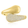 Diamond Dome Bypass Ring in 10K Yellow Gold &#40;1/3 ct. tw.&#41;