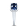 Lab-Created Blue Sapphire and Lab Grown Diamond Band in 10K White Gold &#40;1/3 ct. tw.&#41;