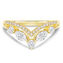 Lab Grown Diamond Marquise and Round Chevron Band in 14K Gold &#40;3/4 ct. tw.&#41;